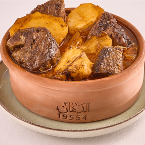 طاجن بطاطس باللحمة